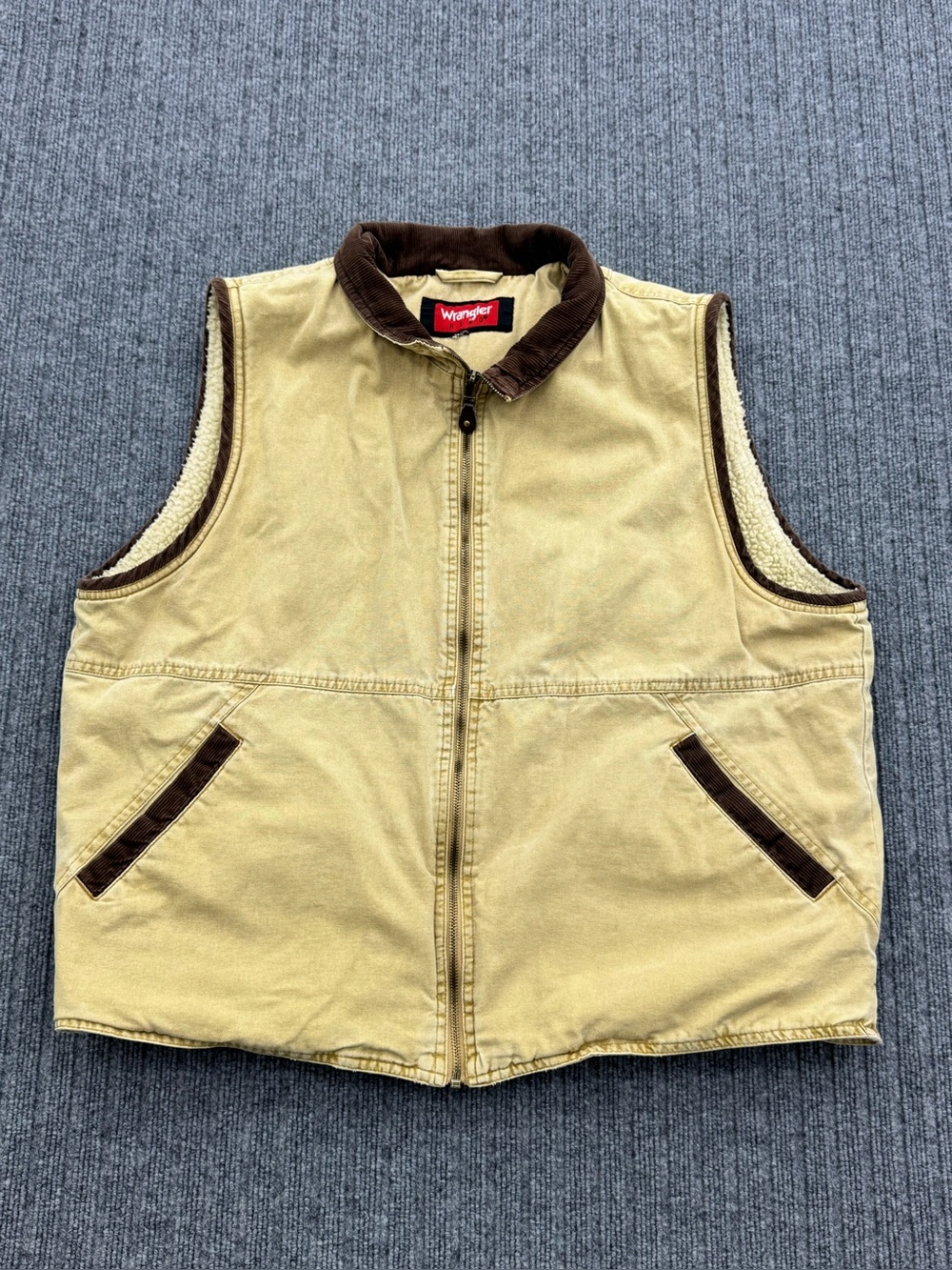 Vintage Wrangler Hero Sherpa Lined Vest L